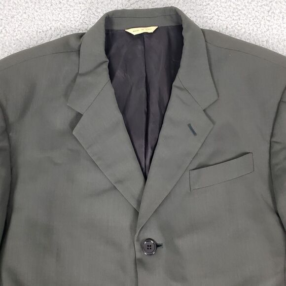 VINTAGE Donna Karen Jacket Coat Mens‎ 42 Gray Wool Suit Jacket Sport Coat Italy - Picture 3 of 16